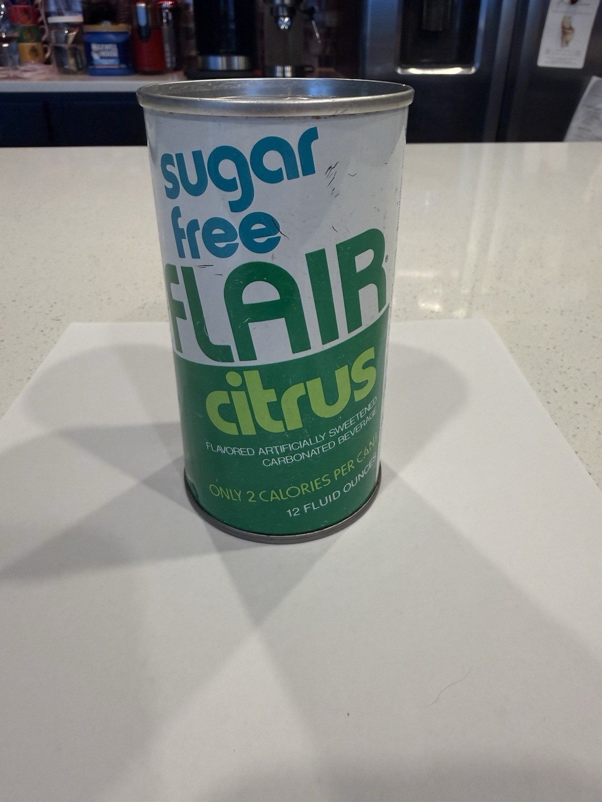 Vintage Sugar Free Flair Soda Can 1970s
