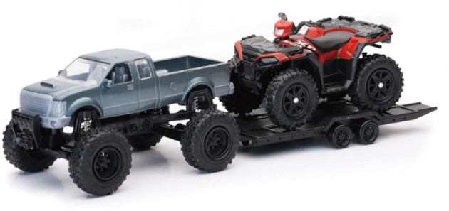 New Ray Toys Mini Scale Pickup With ATV Polaris Sportsman XP 1000