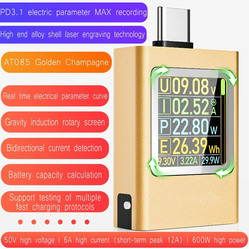 Power Meter Testers Eversame PD3.1 Digital Multimeter Voltage Current Voltmeter