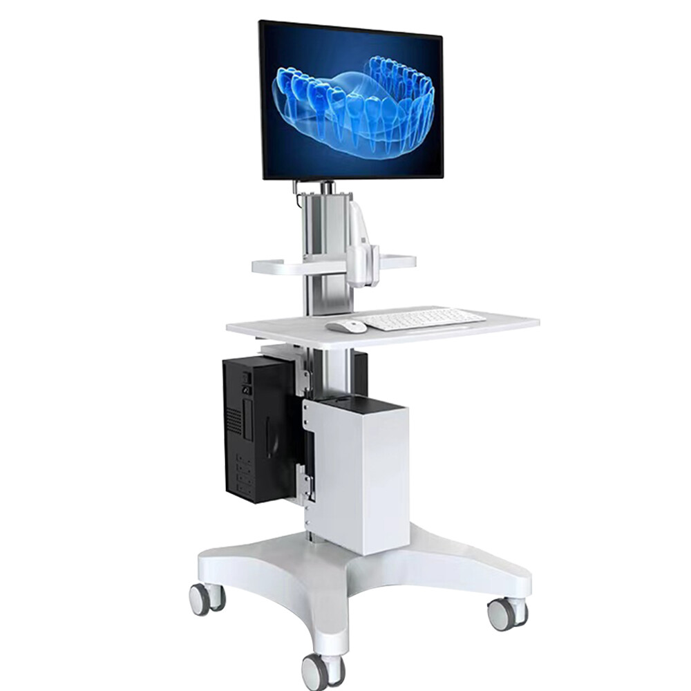 Dental Medical Cart Mobile Storage Cabinet with battery/Trolley/Socket 1 Layers