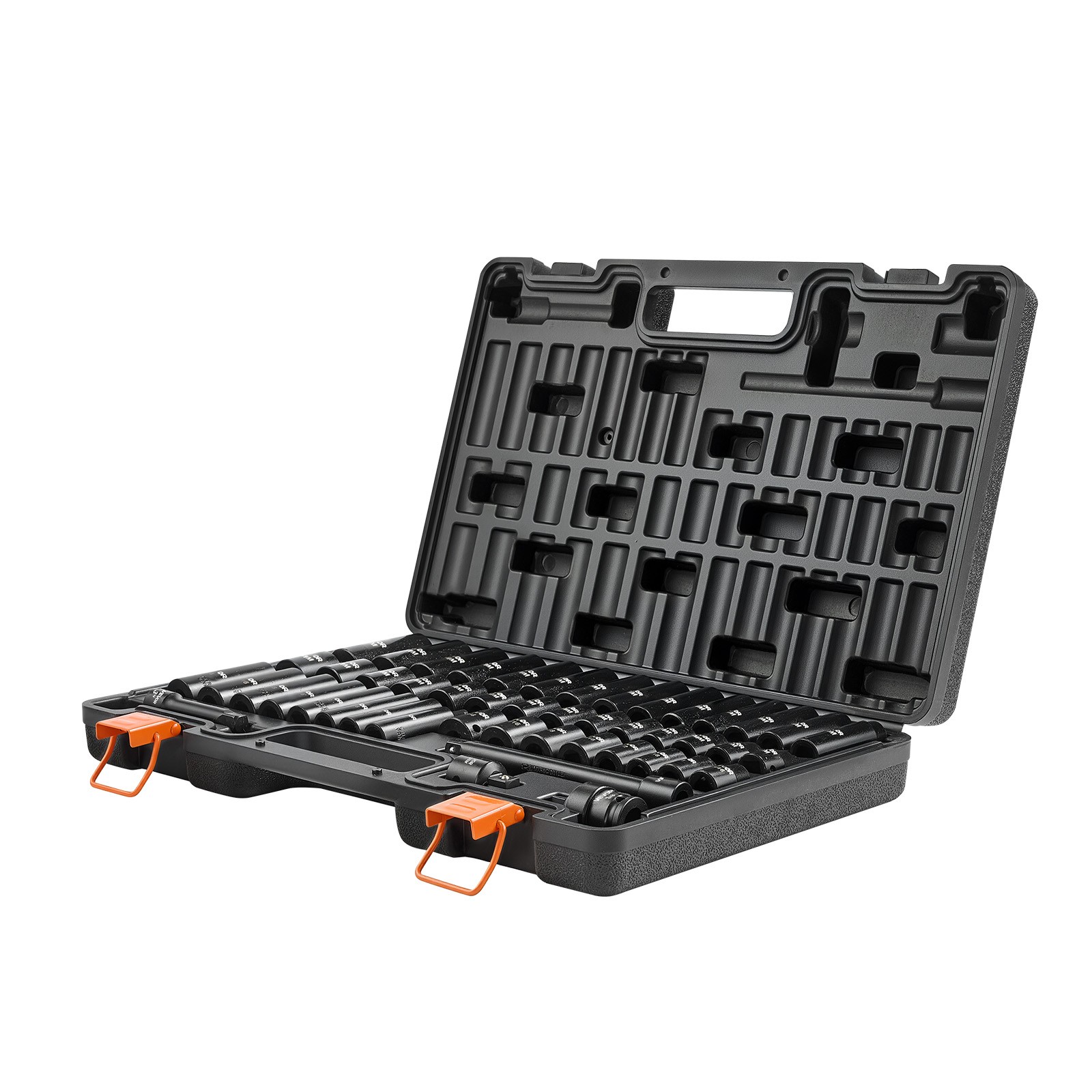 VEVOR Impact Socket Set 3/8" Drive 48-Piece Socket Set 6-Point with Storage Case