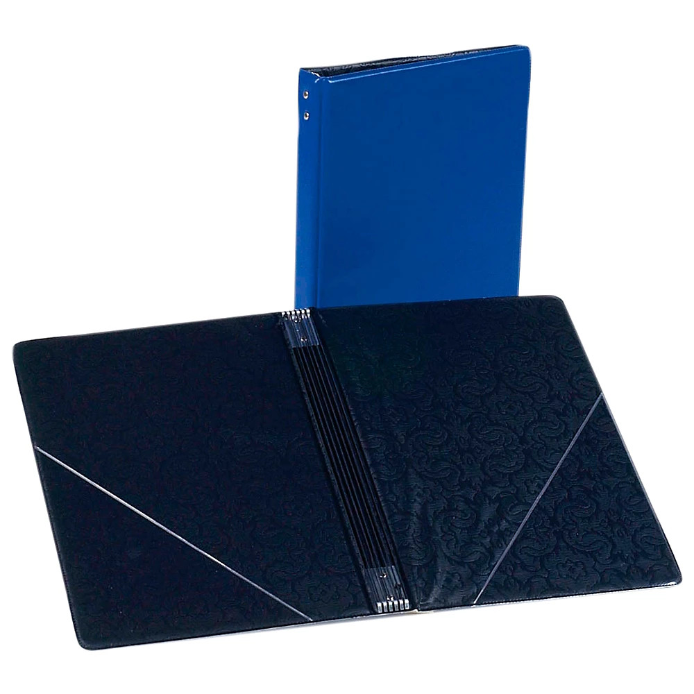 Marlo Plastics Choral Folder 734 x 11 wElastic StaysInternal Pockets Blue