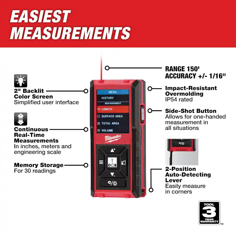 150 Ft. Laser Distance Meter
