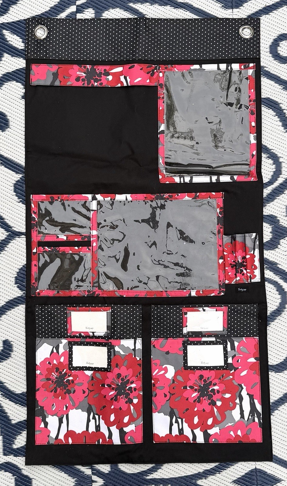 Thirty One  Wall Organizer Large Hang Up Home Office Teacher School Black White