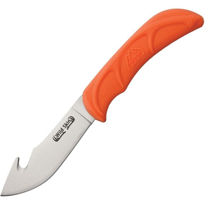 Outdoor Edge Wild Skin Fixed Knife 3.88" 420J2 Steel Blade Rubberized TPR Handle