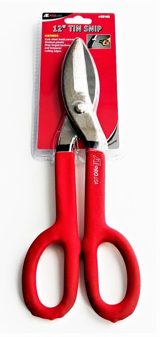 ATE PRO 12" UTILTY TIN SNIPS SHEET METAL ROOFING SHEARS SCISSORS LINOLEUM #30145