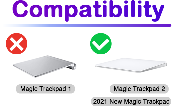 The ergonomic Apple Magic Trackpad mount, 2 color options, soft cushion
