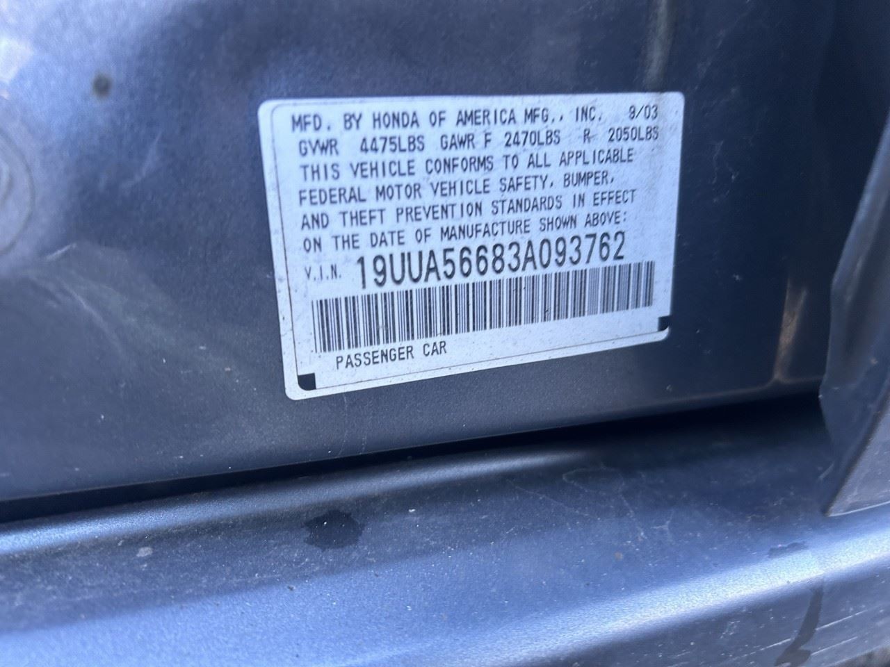 2002-2003 Acura TL Control Module Network Driver Left LH Multiplex OEM 1453053