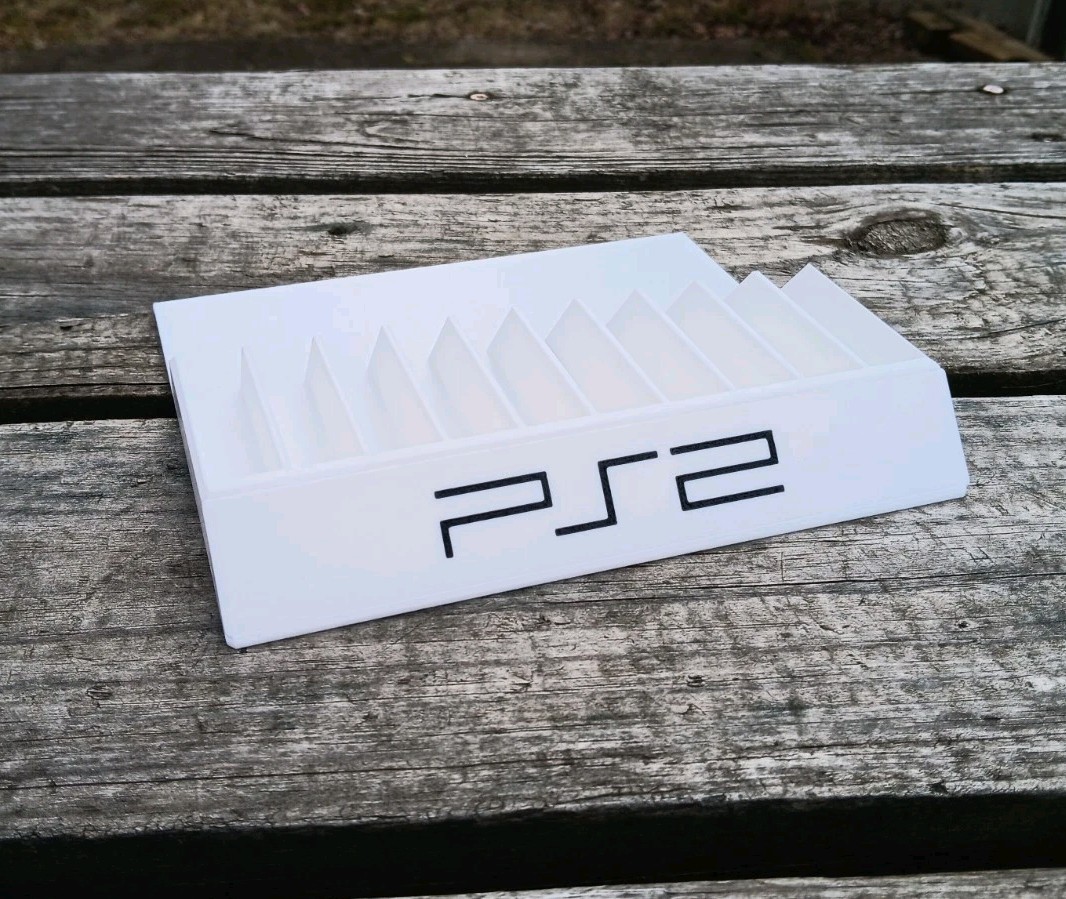 PlayStation Game Case Holder – Fits 10 PS2 Cases – Game Storage Display