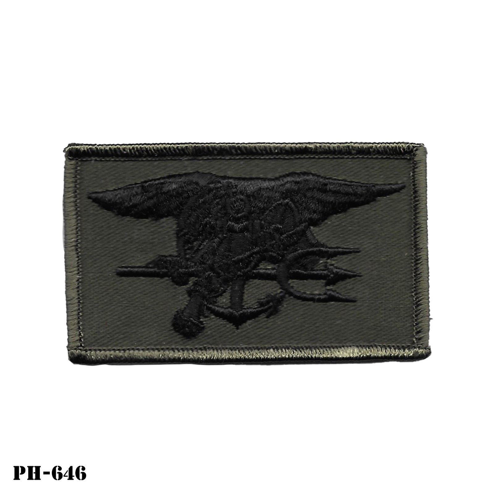 Special Warfare US Navy Subdued Trident Patch ~ USN~ SEALs ~ OD & Black ~ NEW