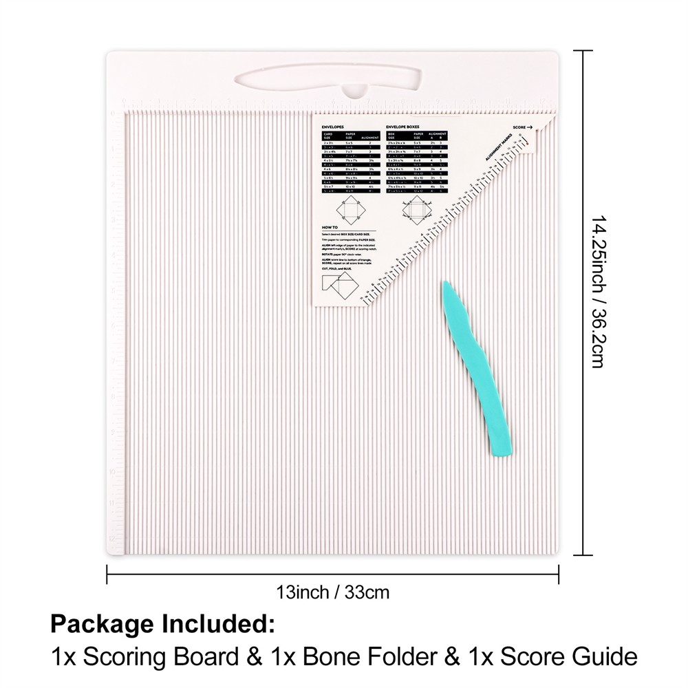 12x12" Multi-Purpose Scoring Board Envelope Gift Box Maker Scoring Tools