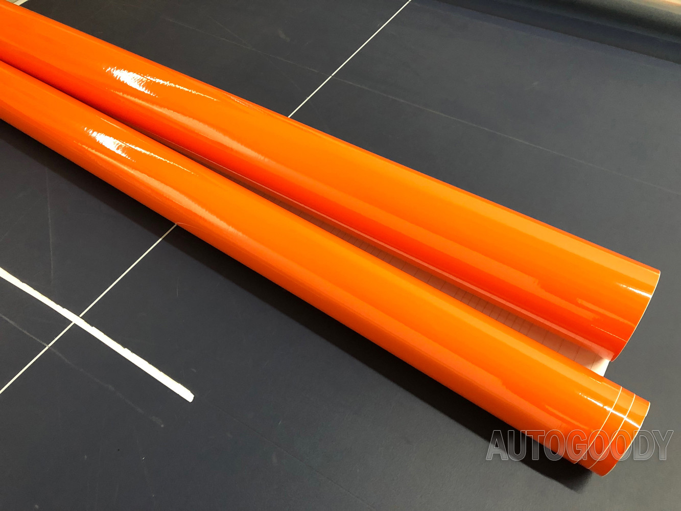 48" x 60" Super Gloss Orange Vinyl Film Wrap Sticker Air Bubble Free 4ft x 5ft