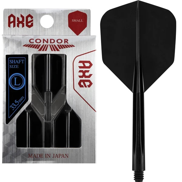 CONDOR AXE DART SHAFT/FLIGHT SMALL FLIGHT LONG SHAFT BLACK