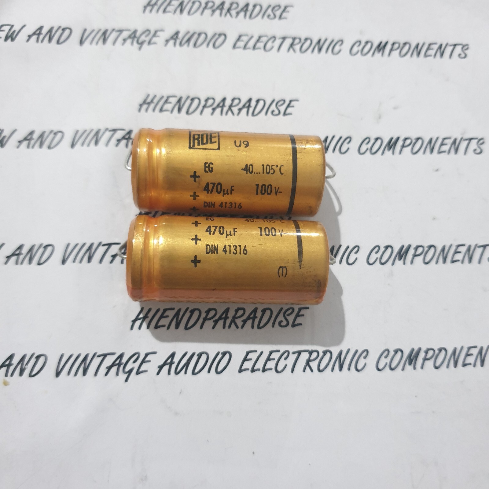 NOS ROE EG Axial 470UF 100V HI END Tube amp CAPACITORS for Audio ! 2PCS