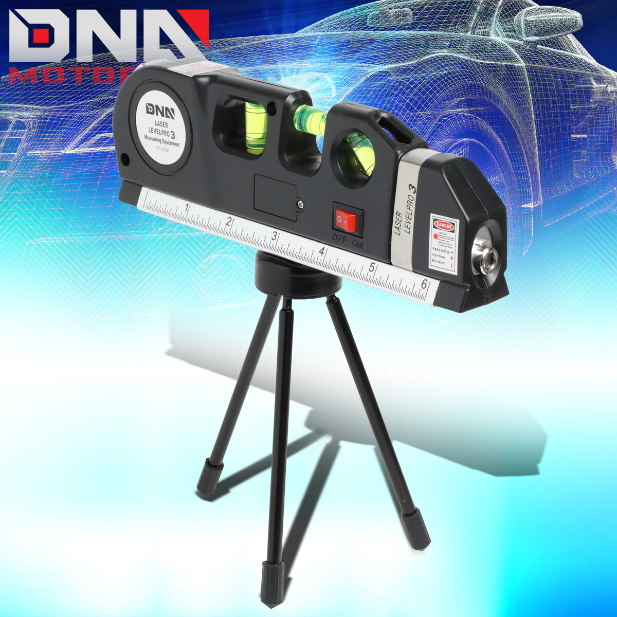 MULTIPURPOSE LD MEASURING HORIZONTAL VERTICAL HANDY LASER BUBBLE LEVEL+TRIPOD
