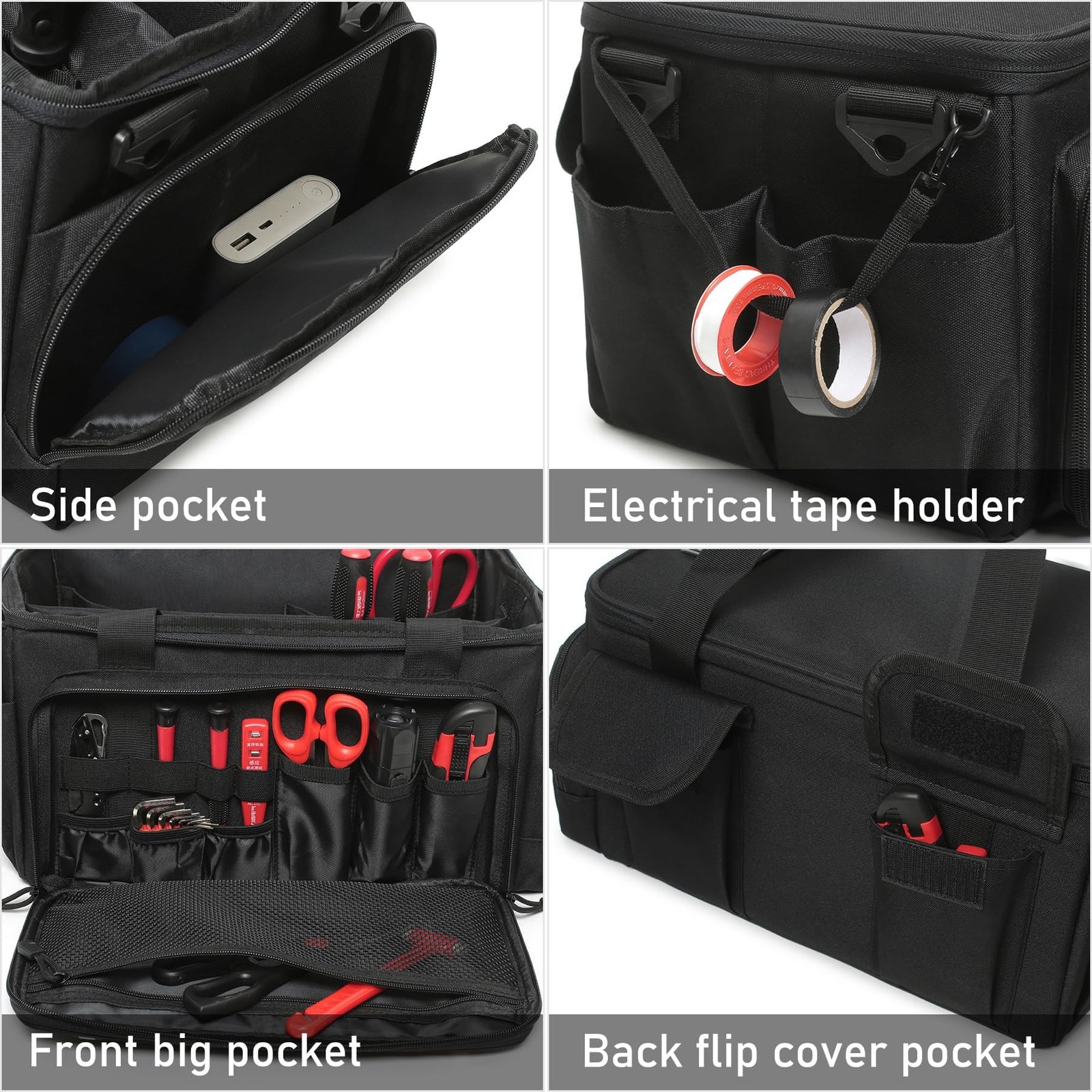 15-Inch Tool Bag Multi-purpose Tool Organizer Bag For Men with Shoulder Strap...