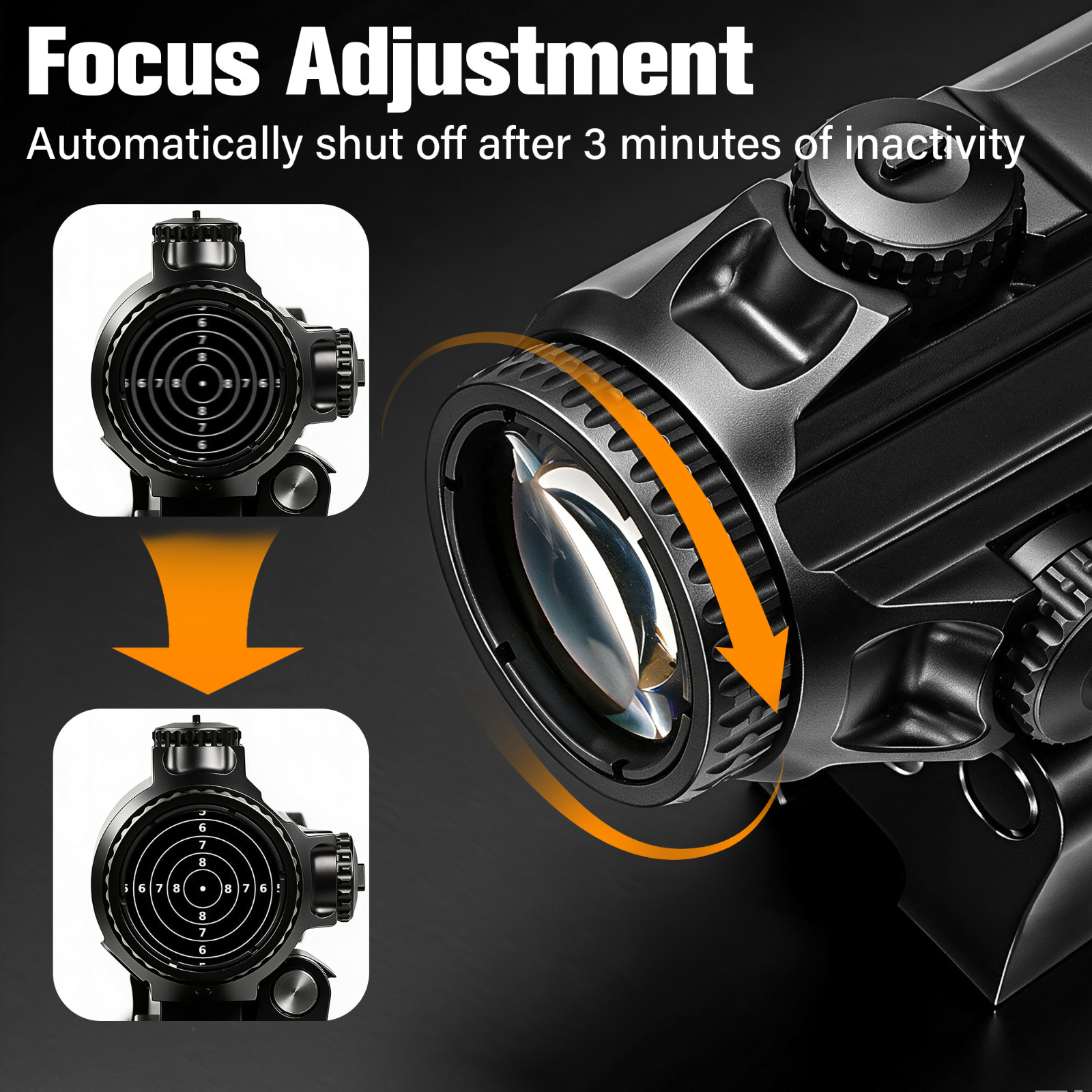 KiTOP 2 MOA Red Green Dot Sight & 3X Magnifier Combo Quick Release Flip Mount