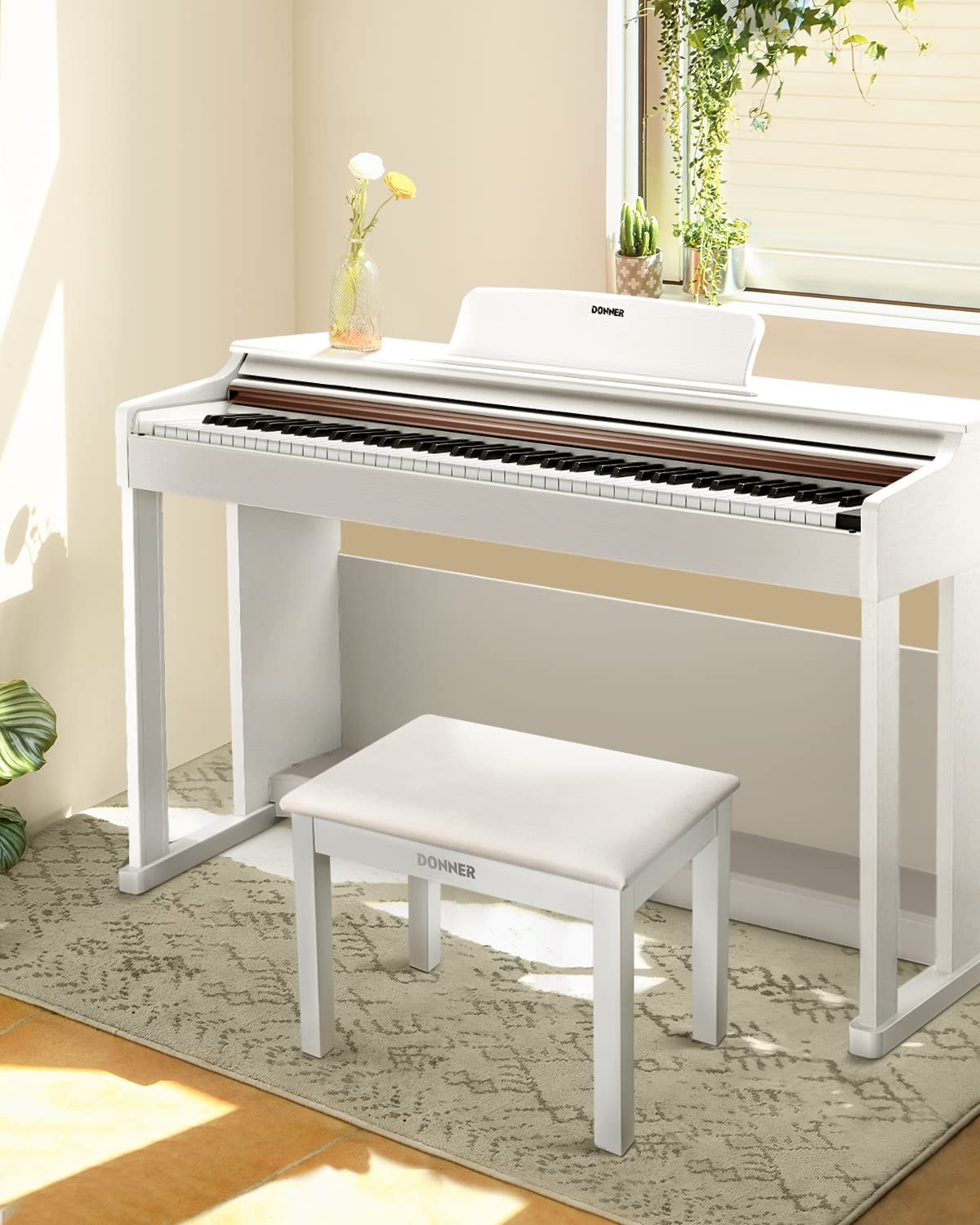 Donner DDP-100 Digital Piano White with Bench