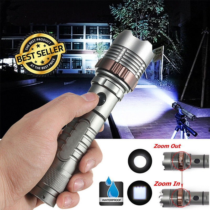 Rechargeable 950,000 Lumens Tactical LED Flashlight - Super Bright Work Light