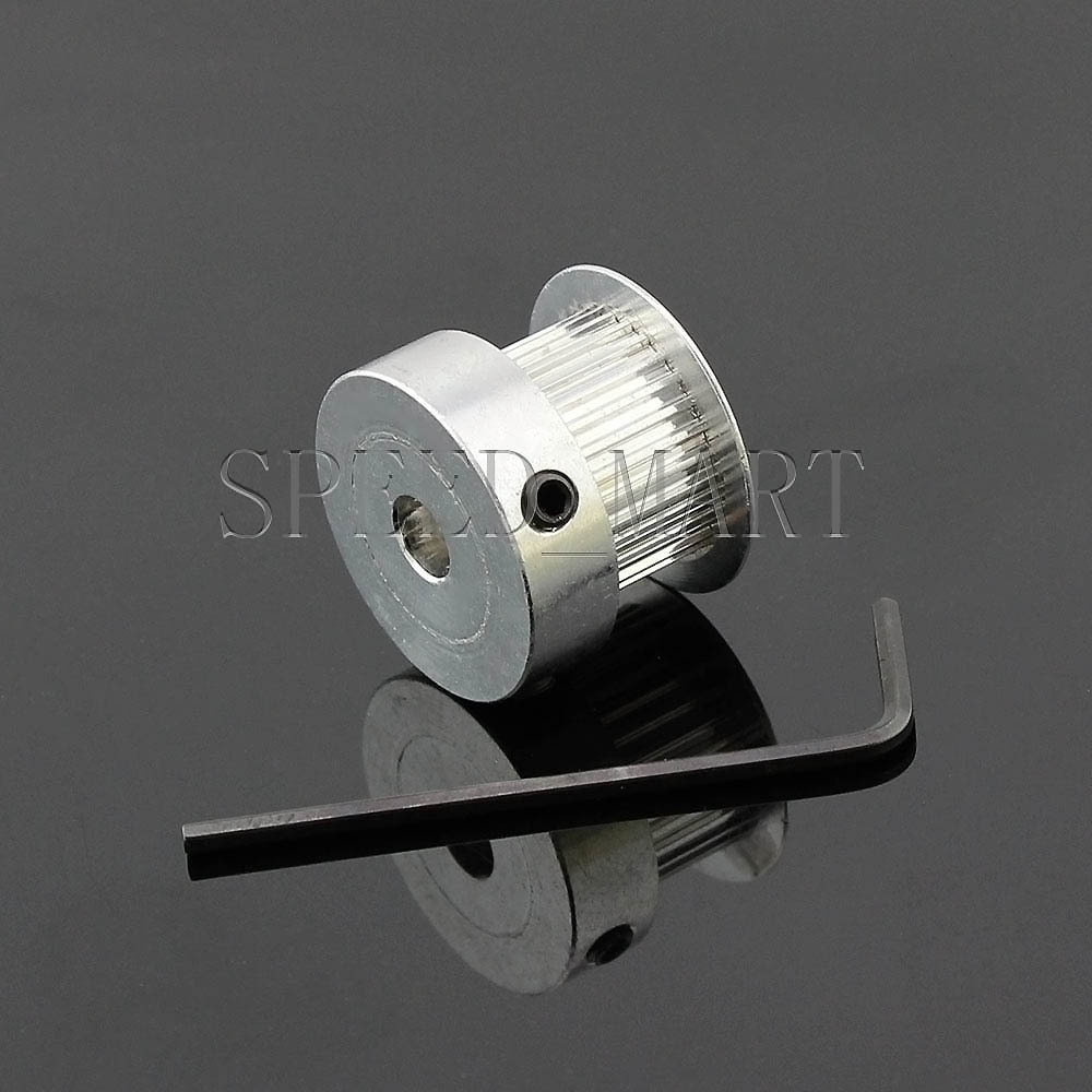 MXL Aluminum Timing Belt Pulley 30 Tooth 6.35mm Bore 0.08" Pitch Stepper Motor