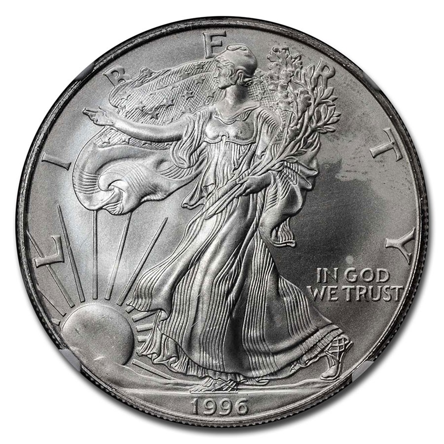 1996 American Silver Eagle MS-69 NGC (Spotted)