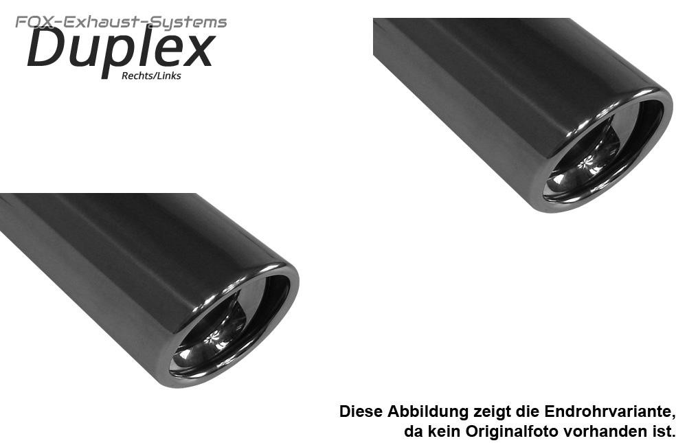 FOX Duplex Sport Exhaust Volvo S60 1x100mm Inclined Double Abs Edelstahl