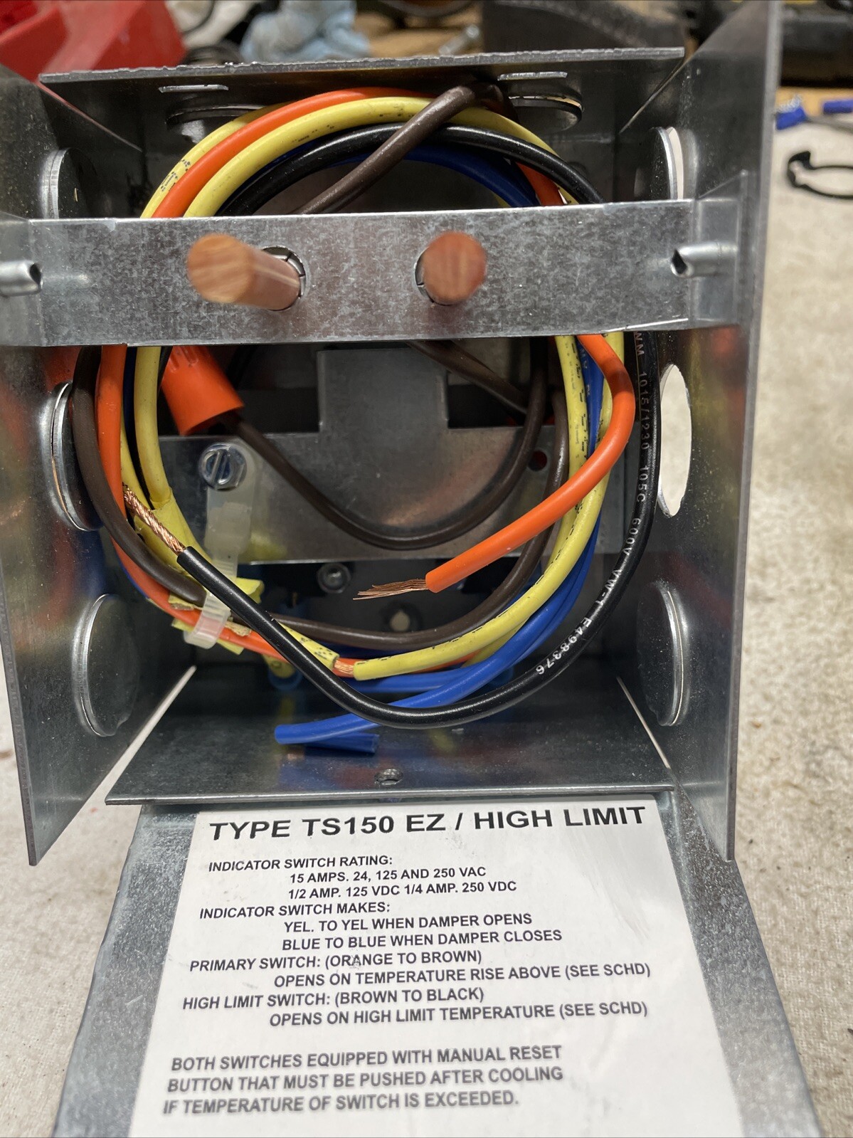Ruskin TS150 EZ / High Limit Fire stat