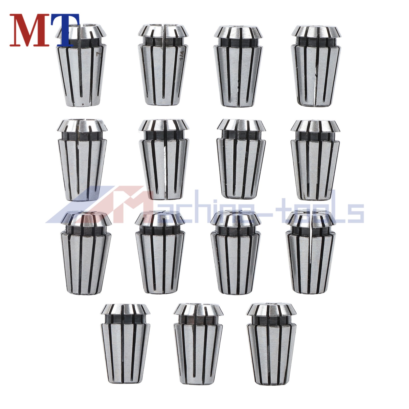 19pc ER11 Precision Collet Set for Mini CNC Mill Lathe M14 Thread Nuts