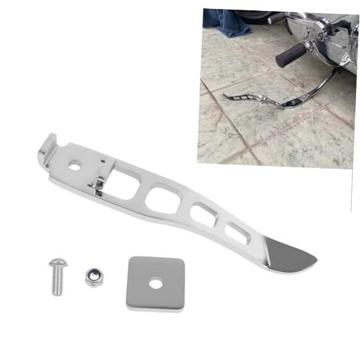 Jiffy Stand Extension for Motorcycle Side Kickstand - Fits Harley Chrome