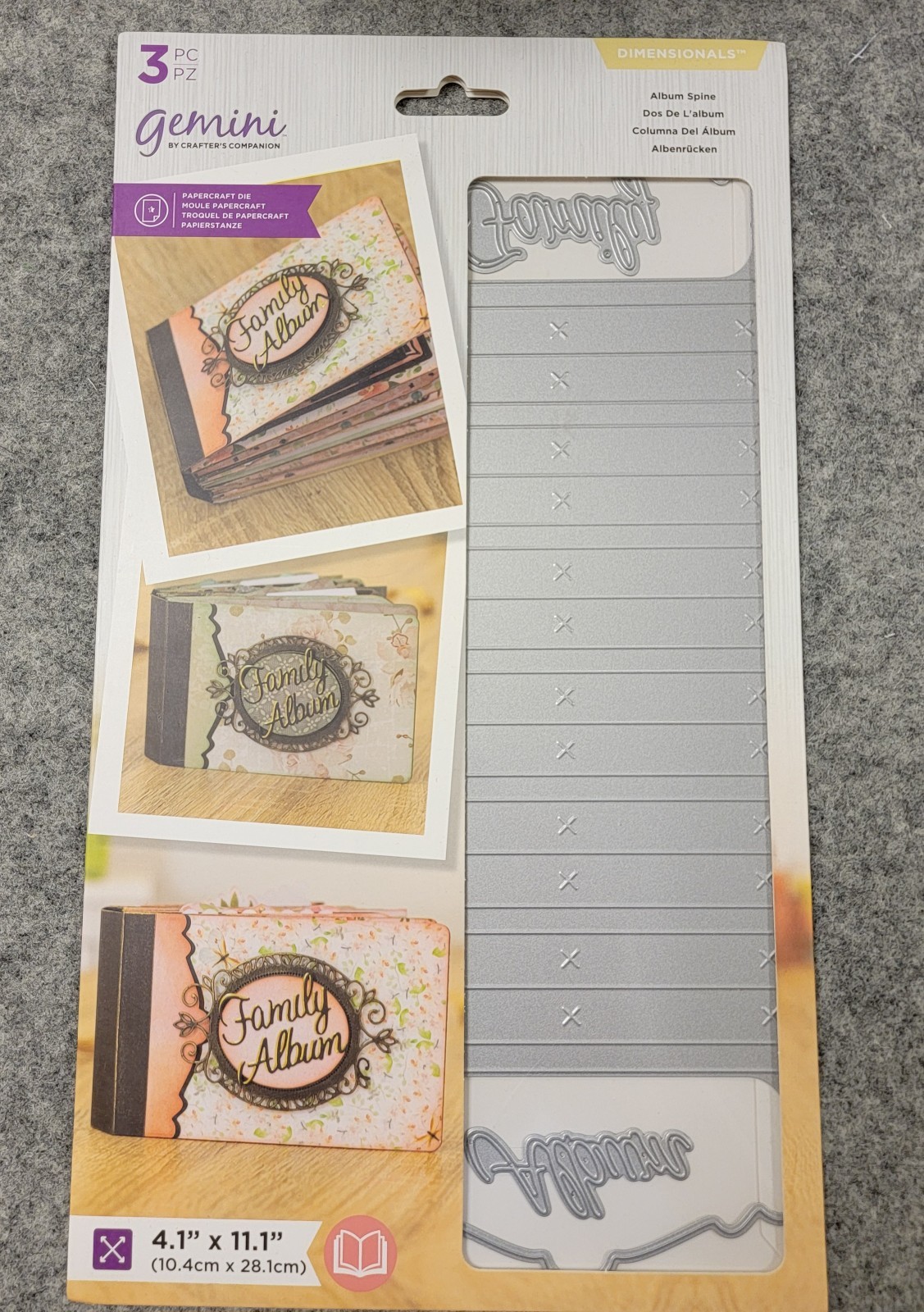 NEW Gemini Album Spine Die Set Dimensionals Crafter's Companion