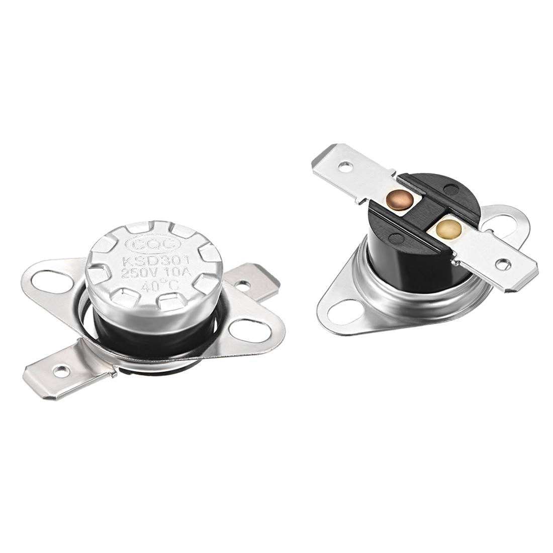 5 PCS 40°C 10A Temperature Control Switch Thermostat Normally Open Pin
