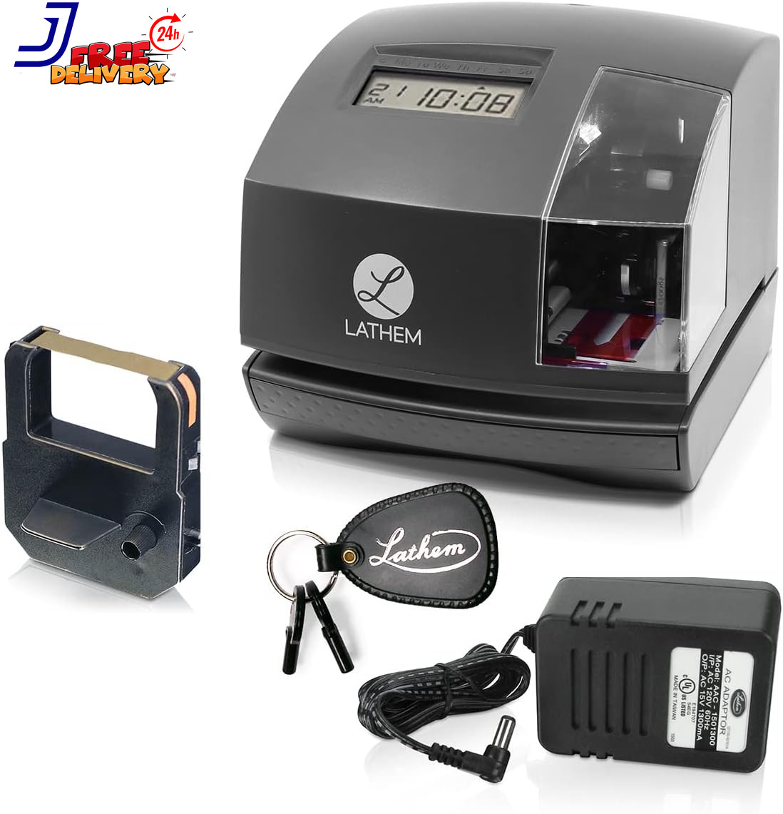 Lathem 1600e Time Clock Punch Machine & Document Stamp Time Keeping System with