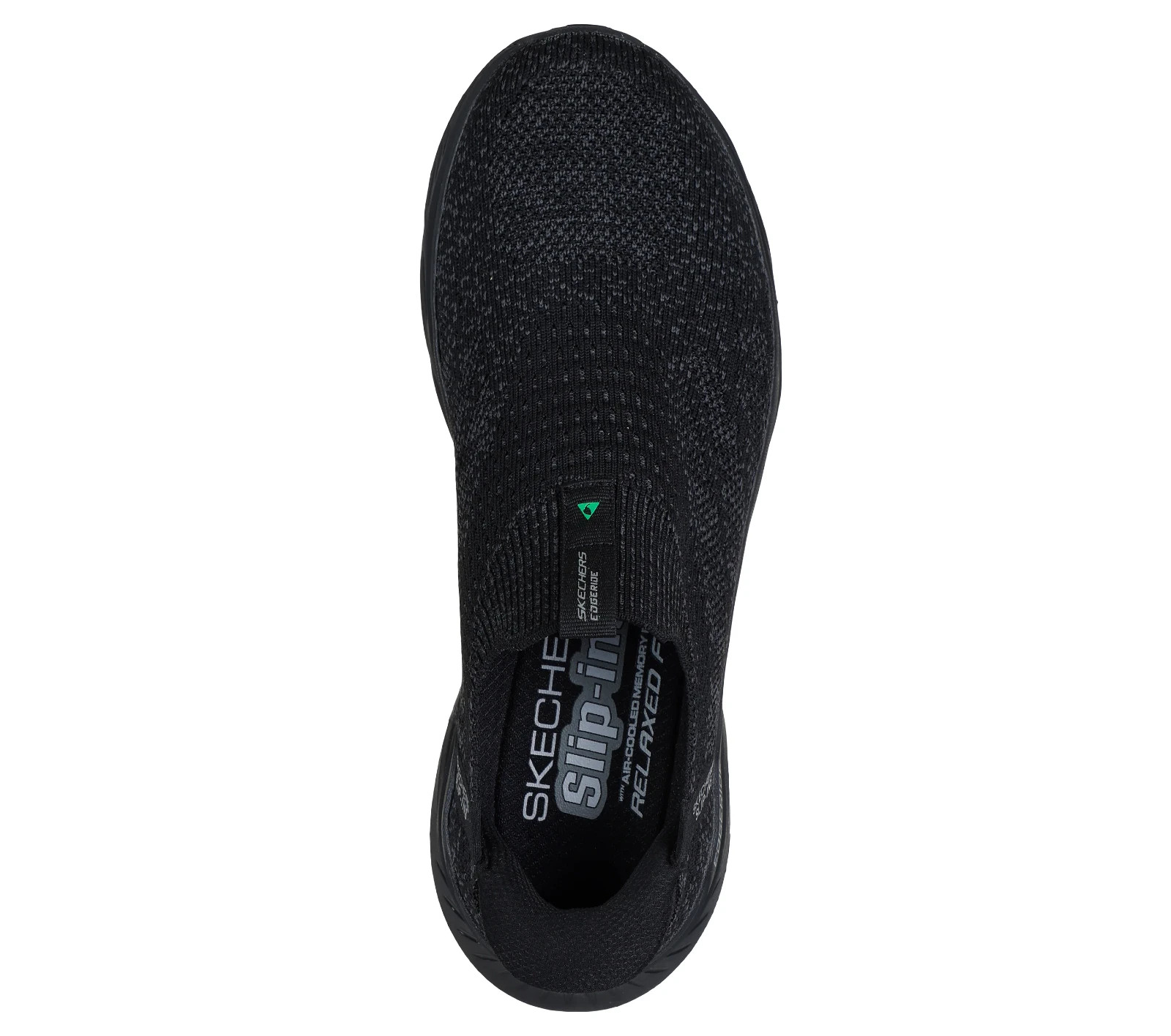 Skechers Shoes Men's Slip ins on Black Wide Fit Hands Free Relaxed Pillow 232839