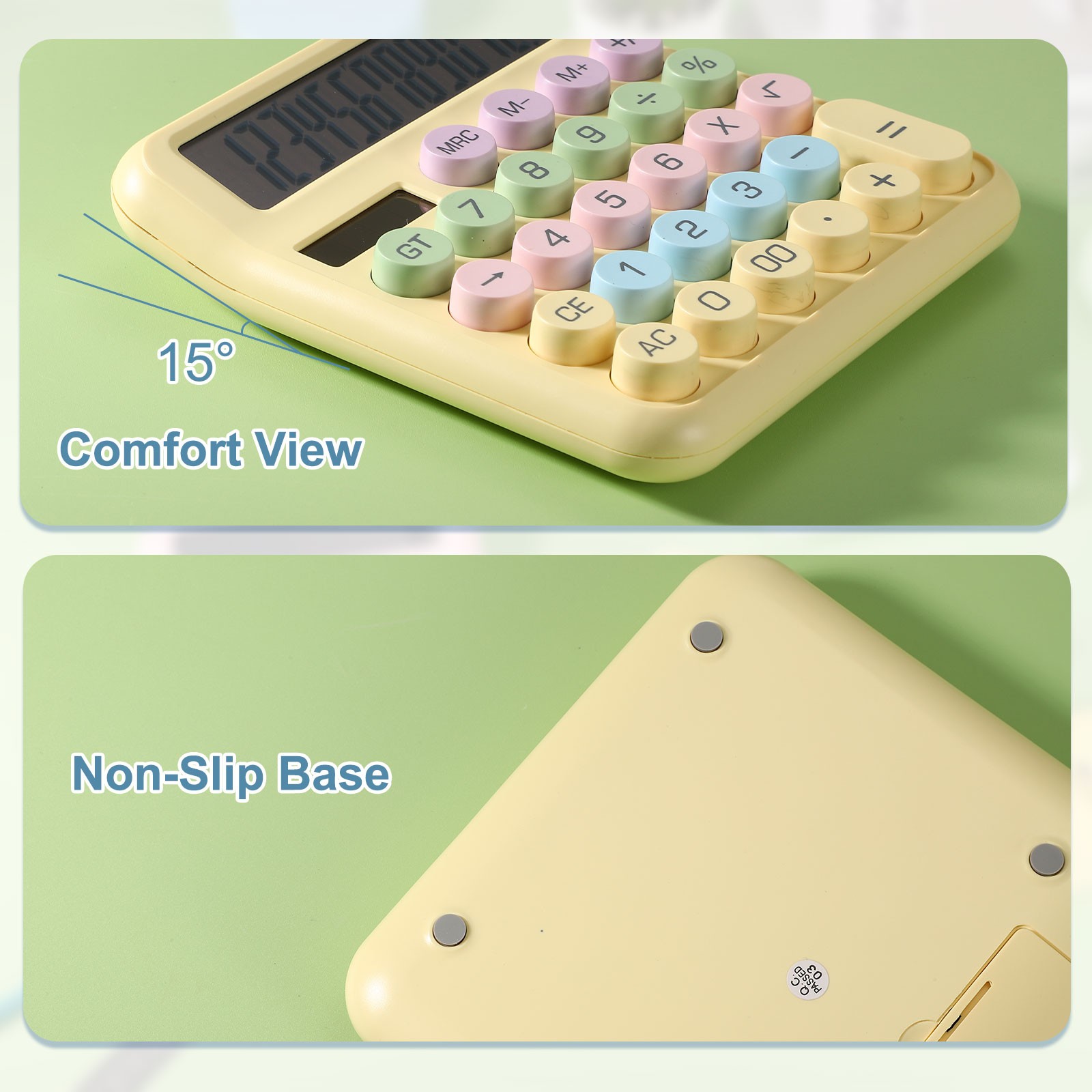 Cute Calculator Desk Calculator Basic Big Button, Blue