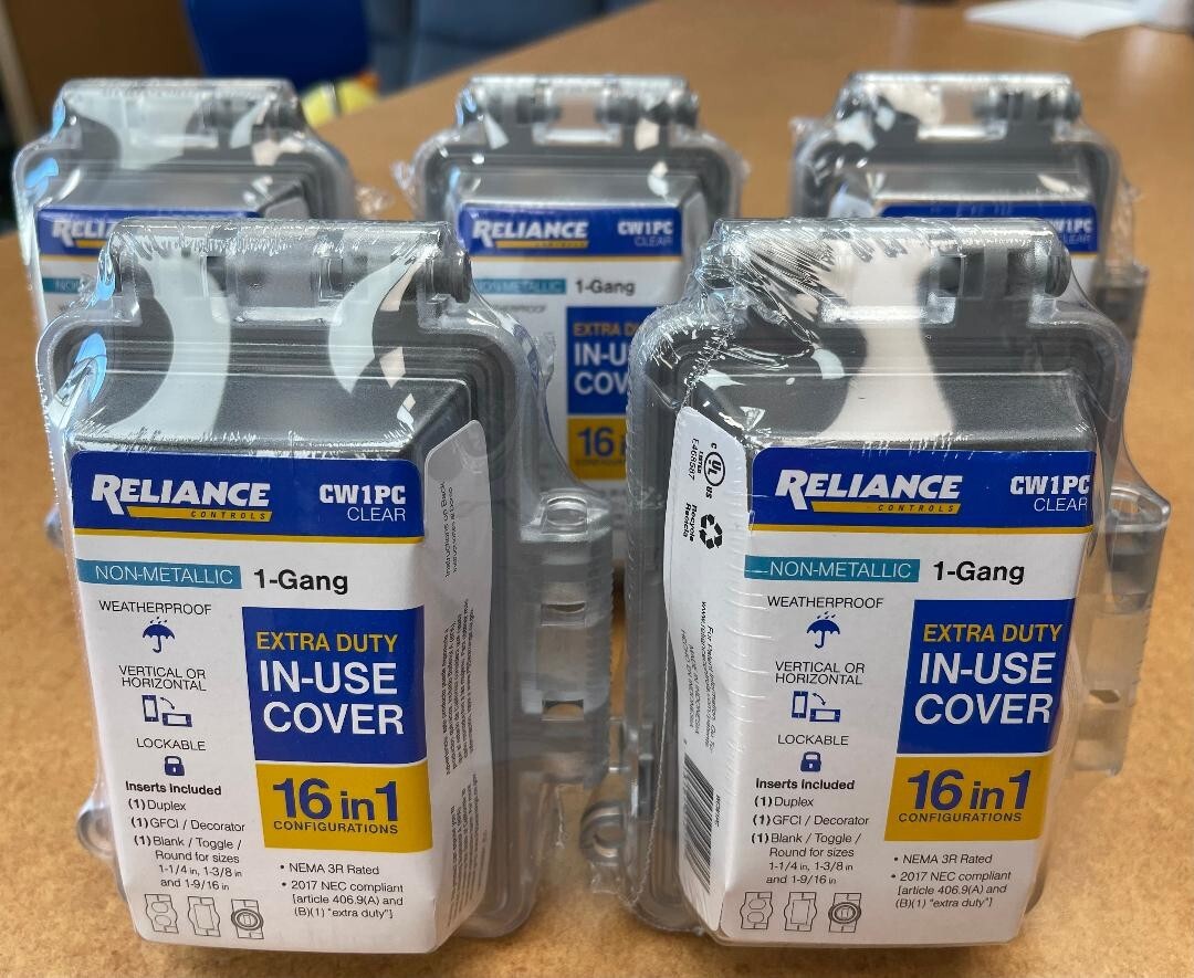 Weatherproof GFCI/Outlet In Use Outdoor Clear Bubble Cover- 1 Gang 5-PACK (NEW)