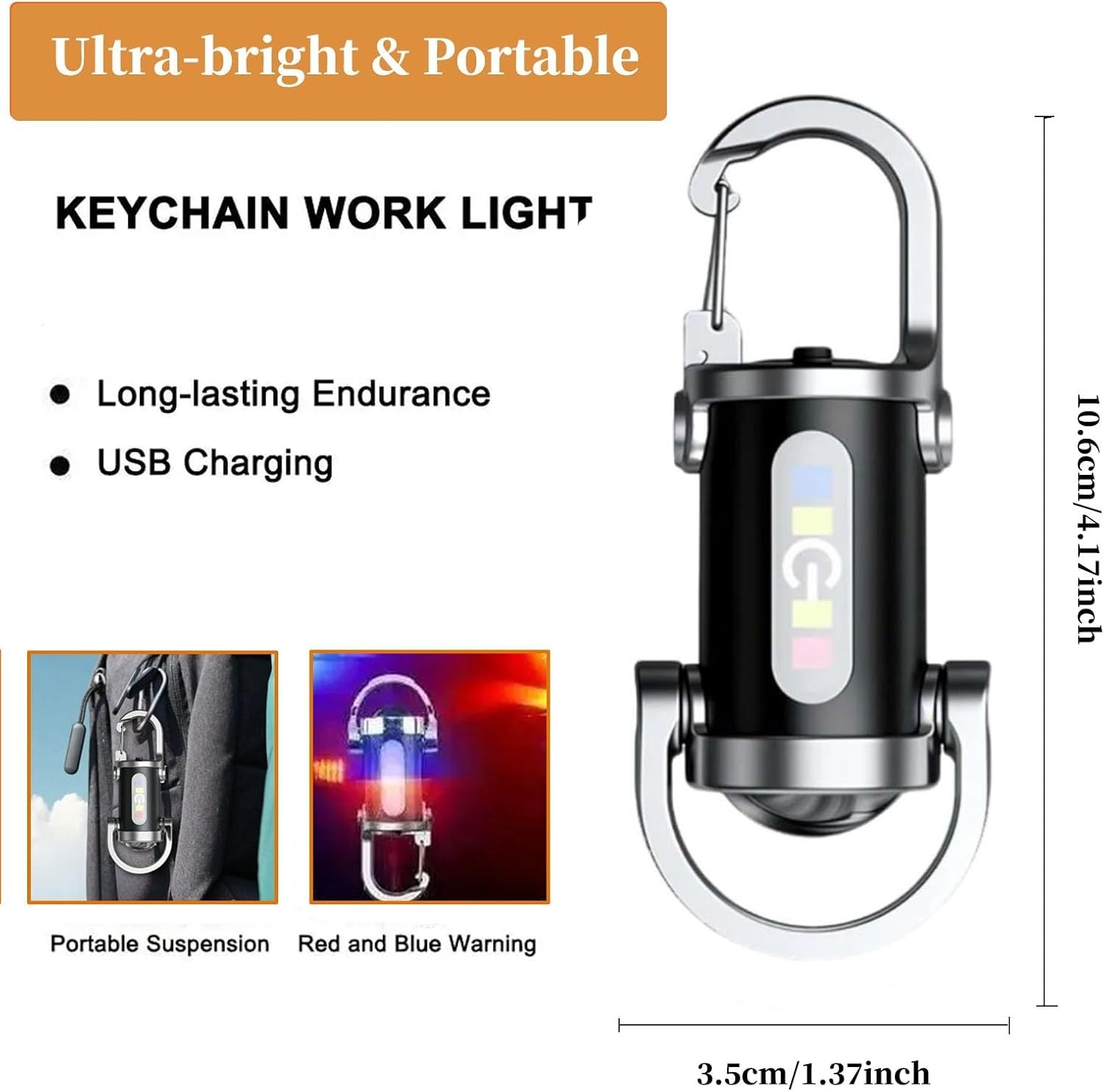 Portable LED Flashlight Rechargeable Pocket Mini Keychain Camping Flashlights US