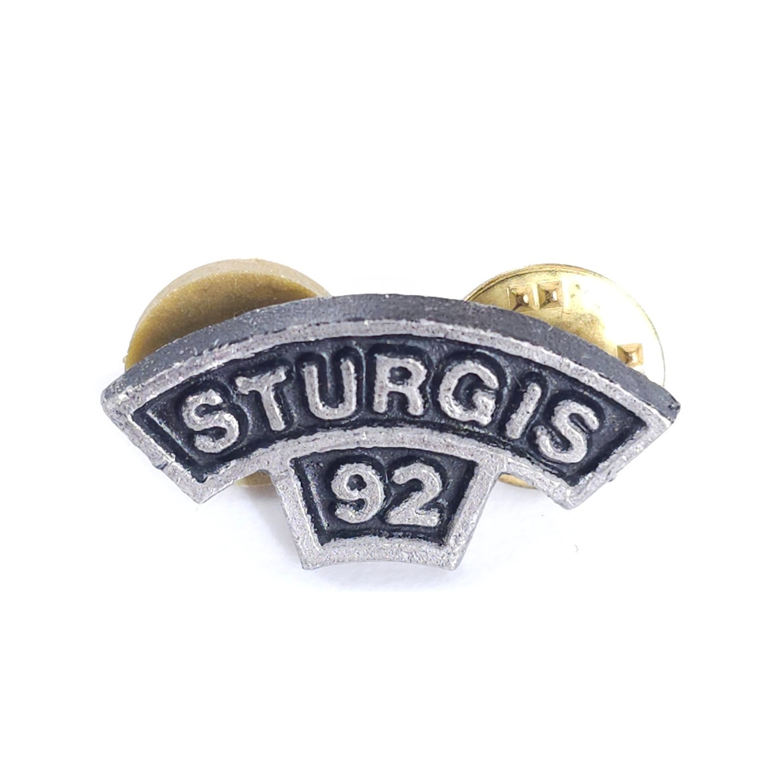 1992 Sturgis Rocker Pin Vintage Collectible Old Motorcycle Rally Biker