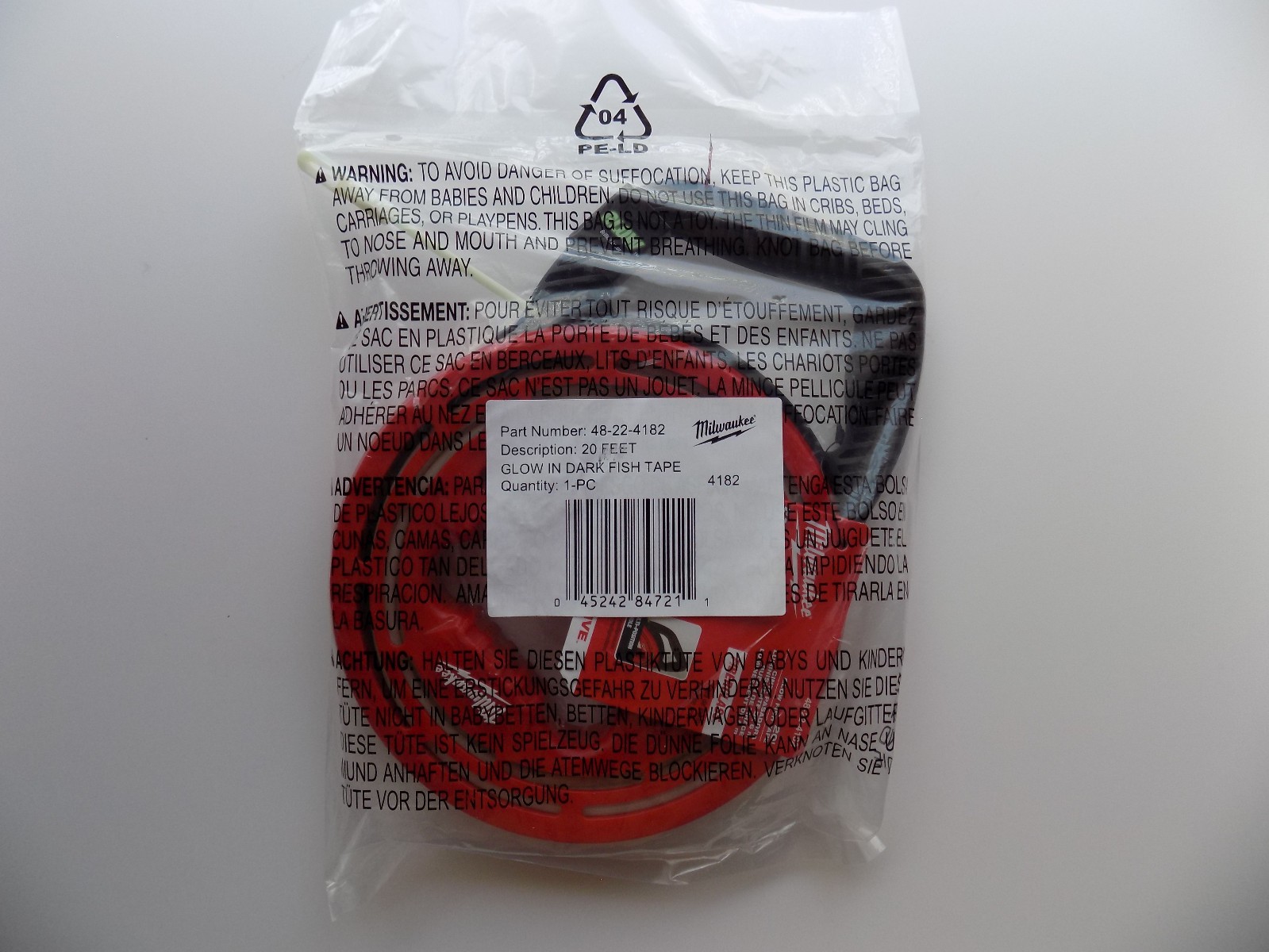 Milwaukee 48-22-4182 20' Glow in the Dark Fish Tape