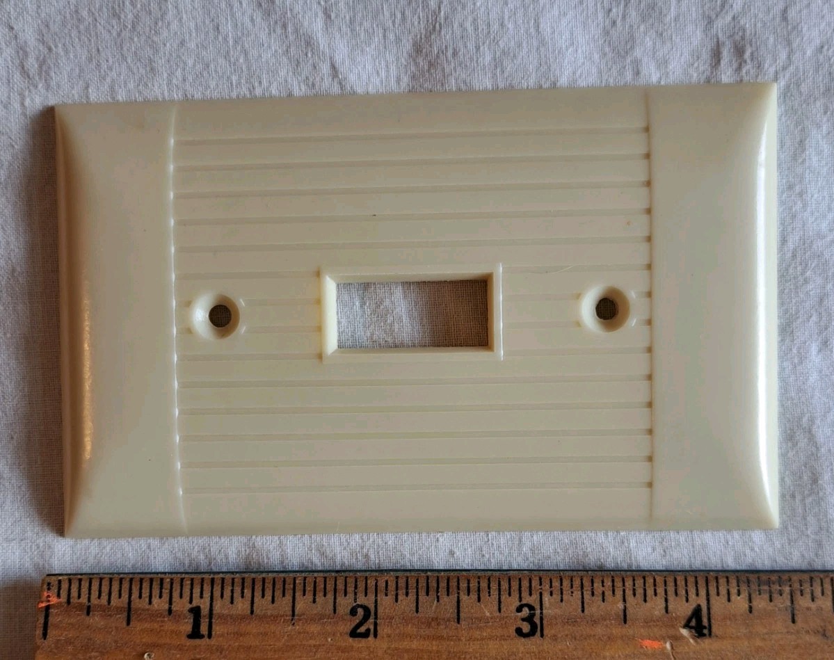 Vintage Sierra Ribbed 1 Toggle Deco Switch Cover Wall Plate