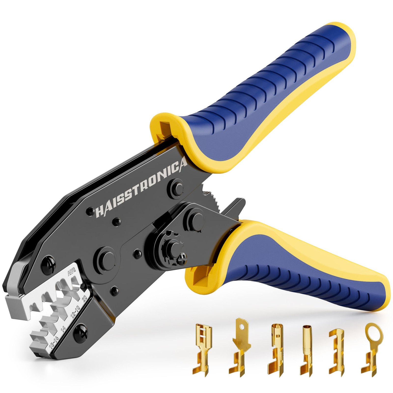 Crimping Tool AWG 20-10 Ratchet Wire Terminal Crimper HS-5327
