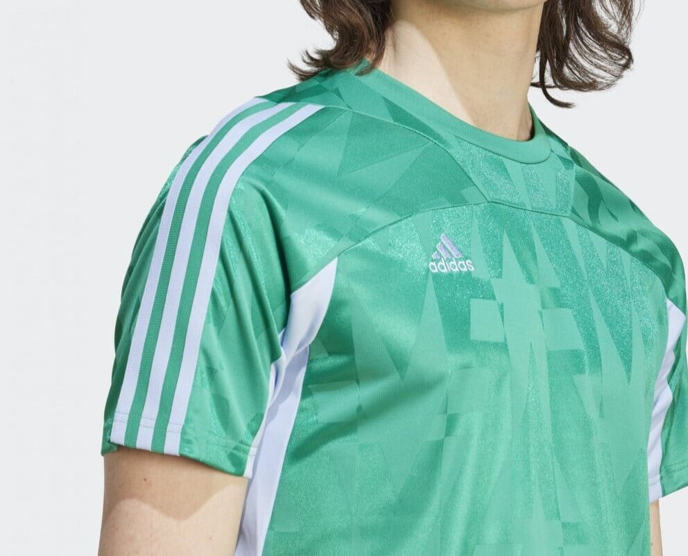 adidas Big & Tall Tiro Home Jersey Medium Tall Court Green/Blue Dawn HS7574