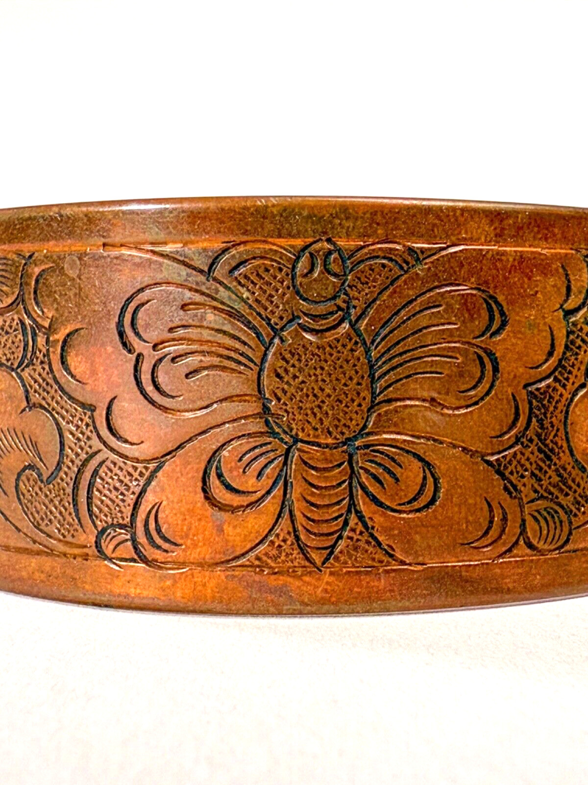 EUC Nepalese Butterfly Copper Cuff Bracelet Himalayan Excellent Condition 🦋✨