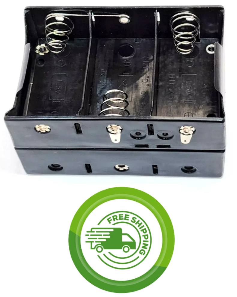 6xD Battery Holder with Solder Lug Connection 9V - Philmore BH161 FREE SHIP