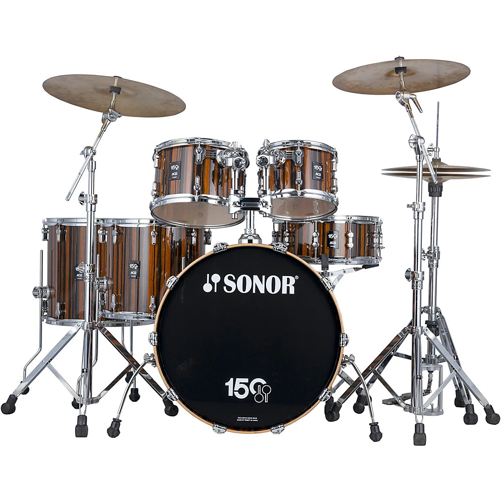 SONOR AQ2 150th Anniversary High-Gloss Ebony Veneer Shell Pack