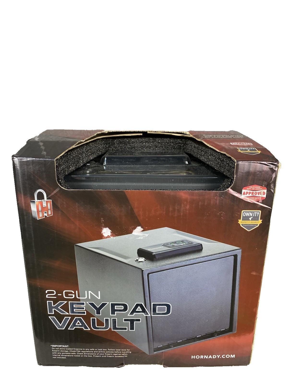 Hornady Keypad 2-Gun Vault Steel Keypad Vault W/ 2 Keys *New Open Box*