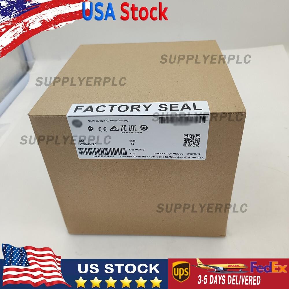 New AB Allen Bradley 1756-PA75 SER B PLC ControlLogix AC Power Supply 1756PA75