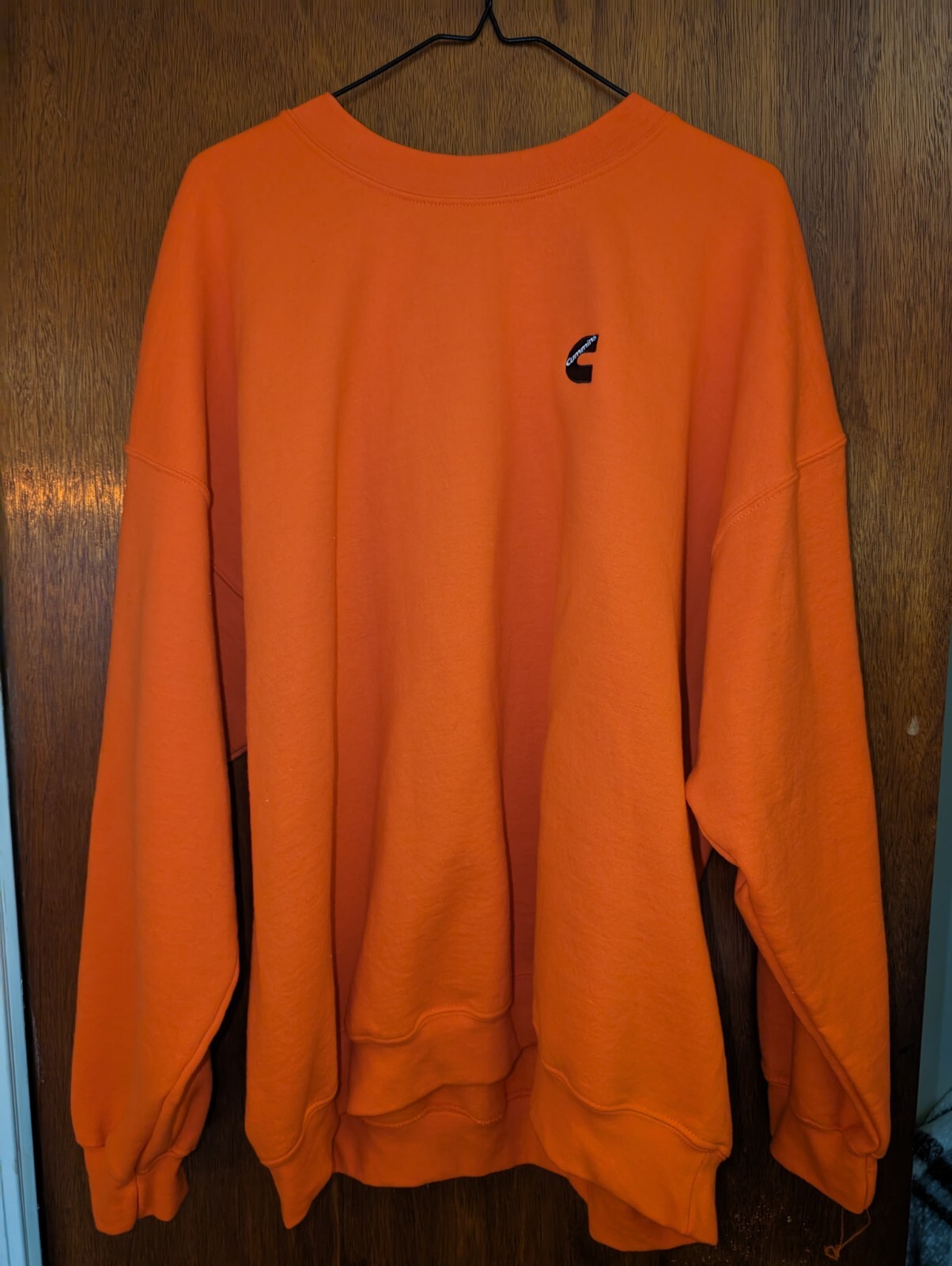 Cummins Unisex Fleece Crewneck Sweatshirt ORANGE In Comfy Cotton Blend 2xl