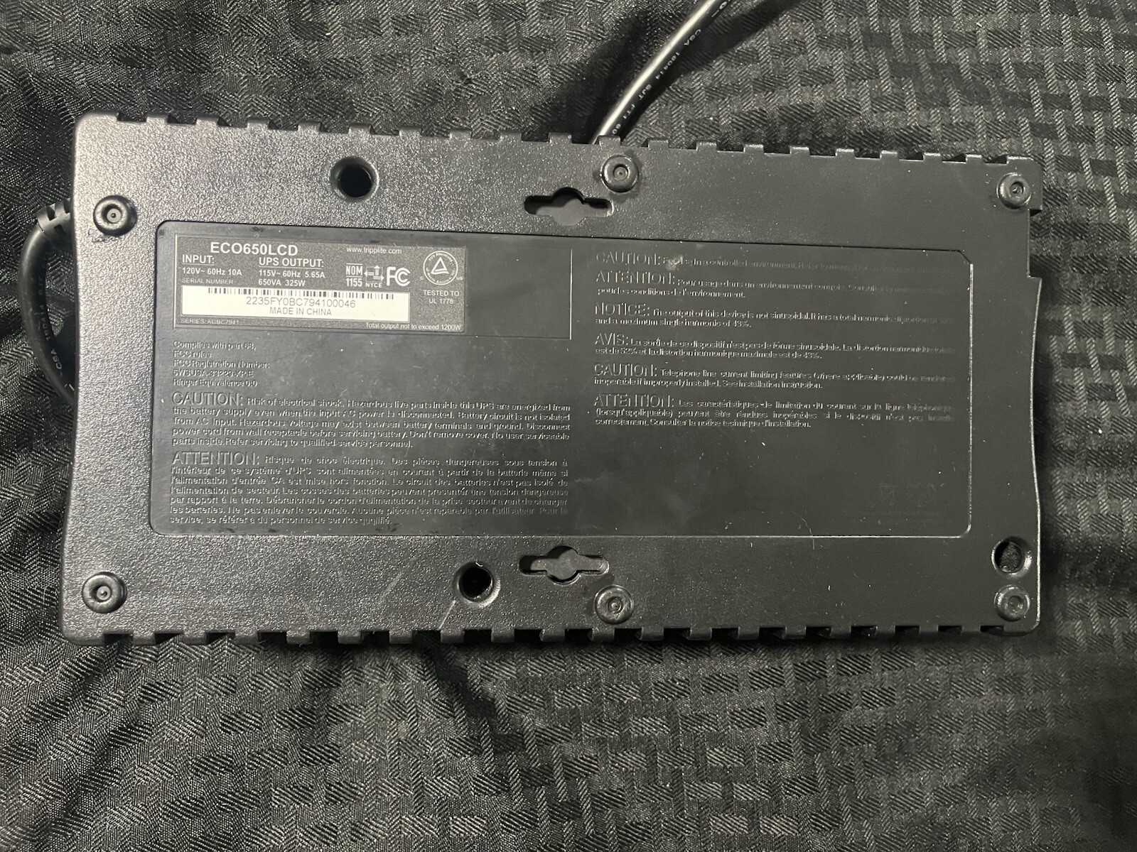 Tripp Lite Uninterruptible Surge Protector
