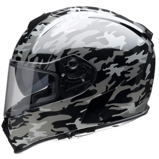 Z1R Warrant Full Face Helmet - Black/Gray Camo - Adult Size 2XL