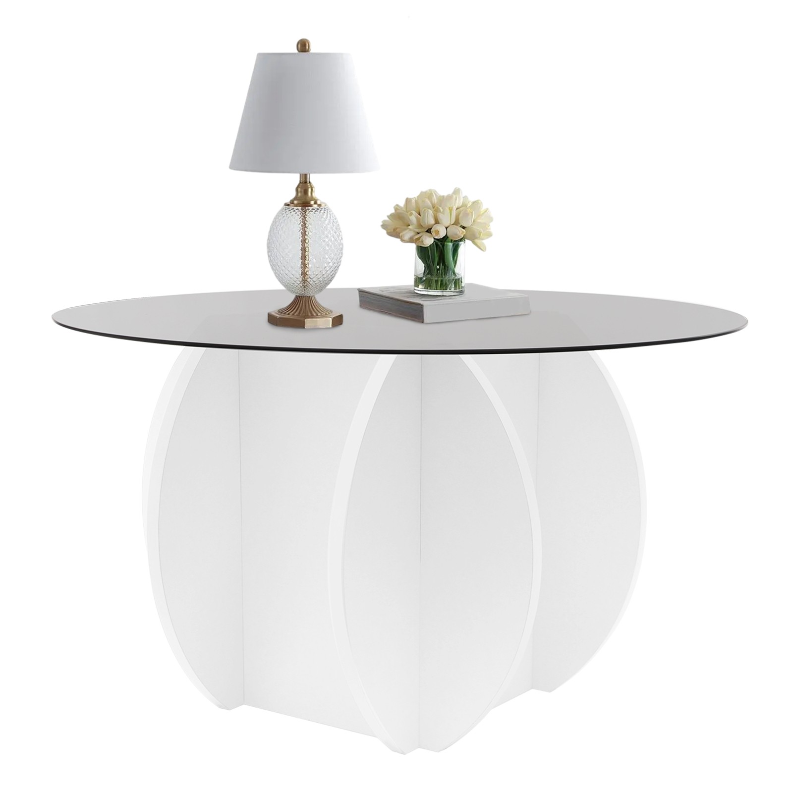 Grey Tempered Glass Coffee Table Round Coffee Table Glass Tabletop Coffee Table